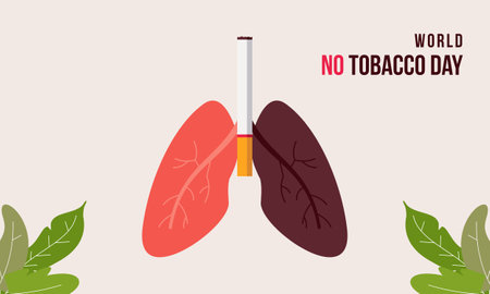 World no tobacco day illustration vectorのイラスト素材