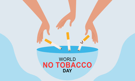World no tobacco day illustration vectorのイラスト素材