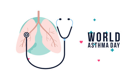 World asthma day illustration vectorのイラスト素材