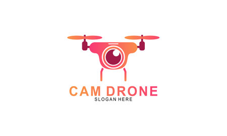 Drone logo template illustration vectorのイラスト素材