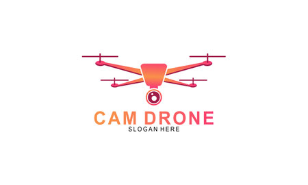 Drone logo template illustration vectorのイラスト素材
