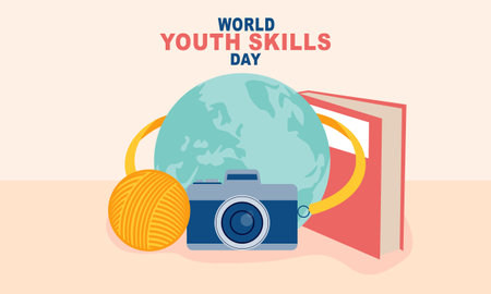 World youth skills day concept illustrationのイラスト素材