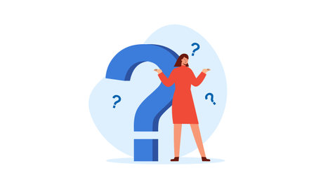 Frequently asked questions concept. Question answer metaphor. Vector illustration backgroundのイラスト素材