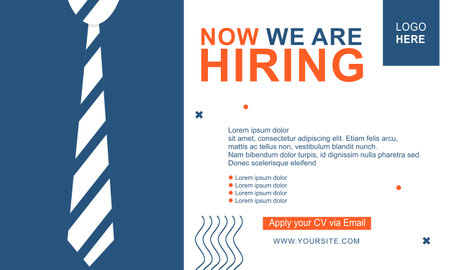 Recruitment advertising template. Digital announcement job vacancies layout. Recruitment Poster, Jobのイラスト素材