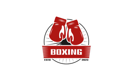 Boxing logo design template vectorのイラスト素材