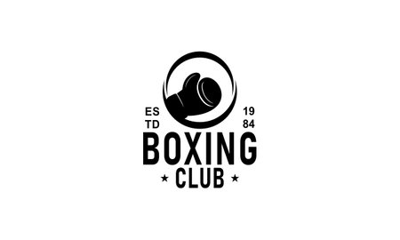 Boxing logo design template vectorのイラスト素材