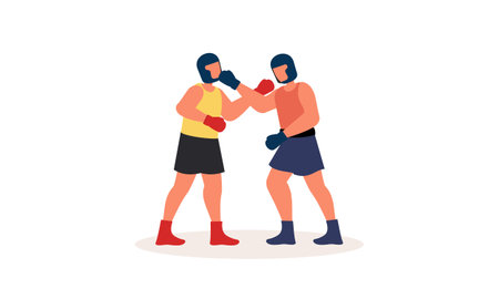 Boxing sport illustration concept vectorのイラスト素材