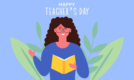 Happy teacher day illustration vectorのイラスト素材
