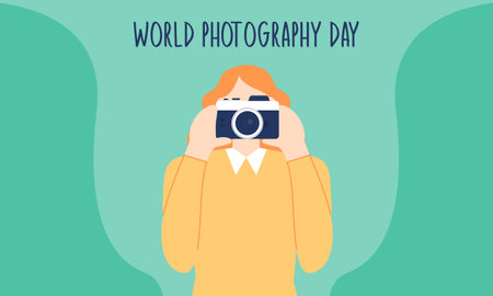 World photography day illustration vector