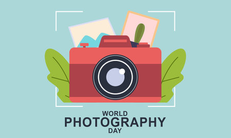 World photography day background vectorのイラスト素材