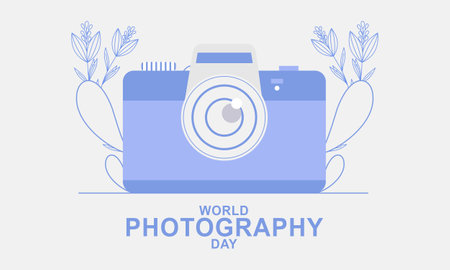 World photography day background vectorのイラスト素材