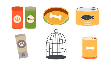 Elements pets food theme logo vectorのイラスト素材