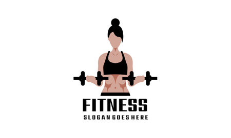 Fitness logo design template design for gymのイラスト素材