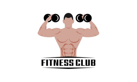 Fitness logo design template design for gymのイラスト素材