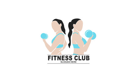 Fitness logo design template design for gymのイラスト素材