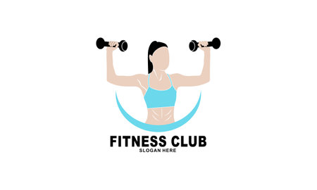 Fitness logo design template design for gymのイラスト素材