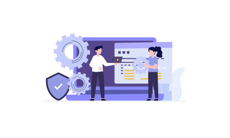 Development concept software development process website interface design improvement programming prのイラスト素材