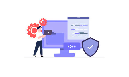 Development concept software development process website interface design improvement programming prのイラスト素材