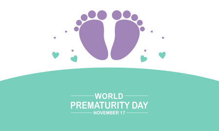 Prematurity awareness month is observed every year in November, Premature birth is when a baby is boのイラスト素材