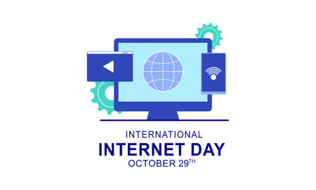 International internet day creative concept backgroundのイラスト素材