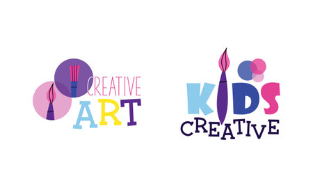 Kids Creative And Science Class Template Promotional Logoのイラスト素材