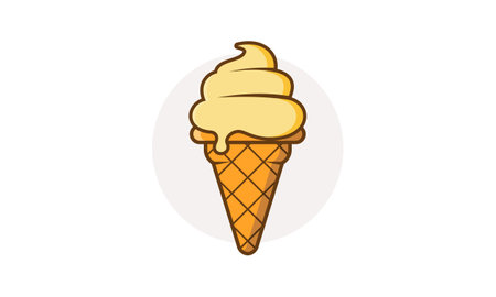 Ice cream logo icon vectorのイラスト素材