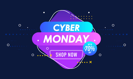 Cyber monday sale banner template for business promotion vectorのイラスト素材