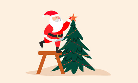 Santa claus characters collection vectorのイラスト素材