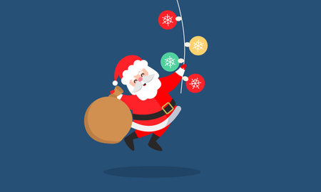 Santa claus characters collection vectorのイラスト素材