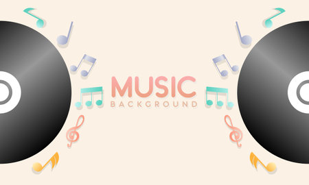 Music notes, song, melody or tune logo vectorのイラスト素材