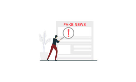 Fake news concept illustration vectorのイラスト素材