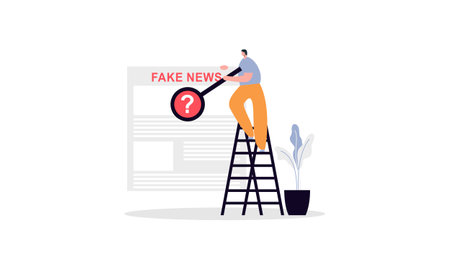 Fake news concept illustration vectorのイラスト素材