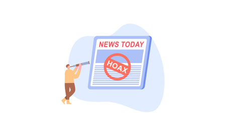 Fake news concept illustration vectorのイラスト素材