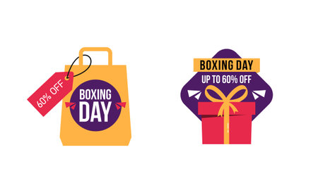 Boxing day sale badge collectionのイラスト素材