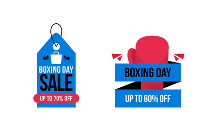Boxing day sale badge collectionのイラスト素材