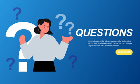 Flat questions concept illustration vectorのイラスト素材