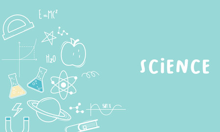 Vintage science education background vectorのイラスト素材
