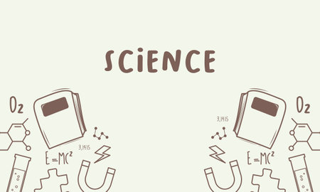 Vintage science education background vectorのイラスト素材