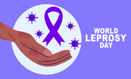 World Leprosy Day Flat Illustrationのイラスト素材