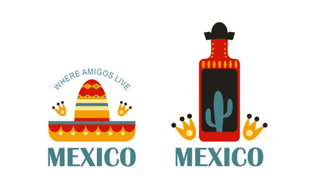 Cinco de Mayo celebration in Mexico. Mexican element collectionのイラスト素材