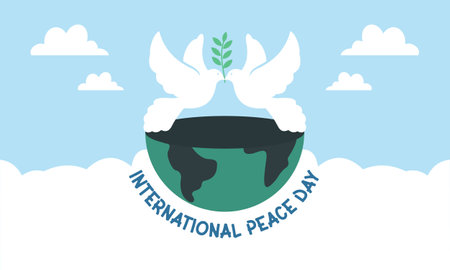 International Day of Peace vector illustrationのイラスト素材