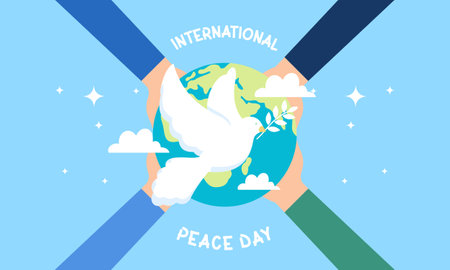 International Day of Peace vector illustrationのイラスト素材