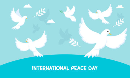 International Day of Peace vector illustrationのイラスト素材