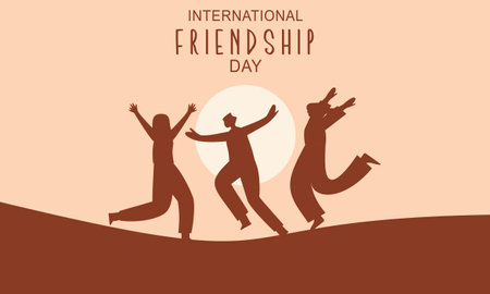International friendship day background vectorのイラスト素材