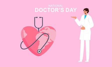 International happy doctor's day illustrationのイラスト素材