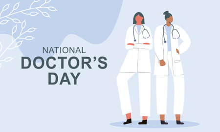 International happy doctor's day illustrationのイラスト素材