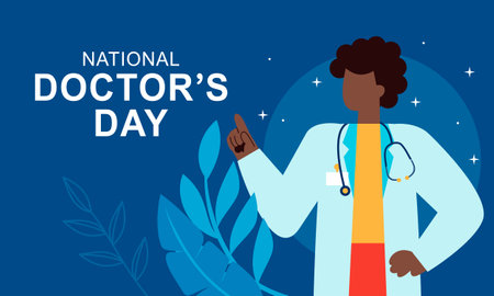 International happy doctor's day illustrationのイラスト素材