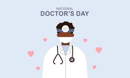 International happy doctor's day illustrationのイラスト素材