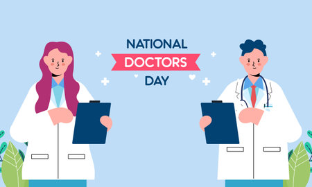 International happy doctor's day illustrationのイラスト素材