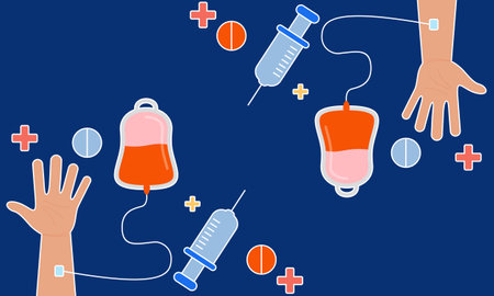 National doctor's day hand drawn backgroundのイラスト素材